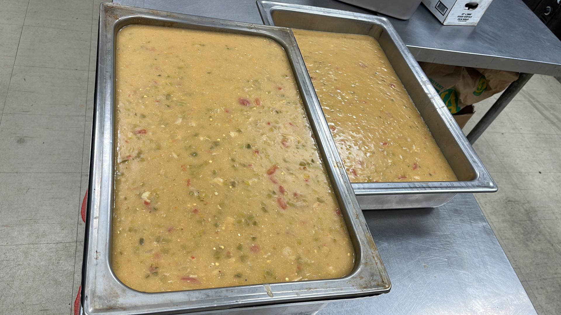 Sabor Express famous homemade green chili in mild and spicy